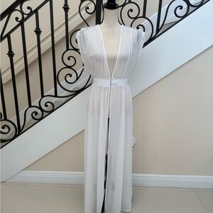 Forever 21 Sheer White Maxi Cover-Up